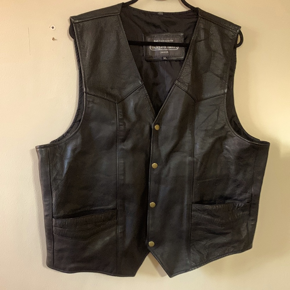Leather Motorcycle Vest